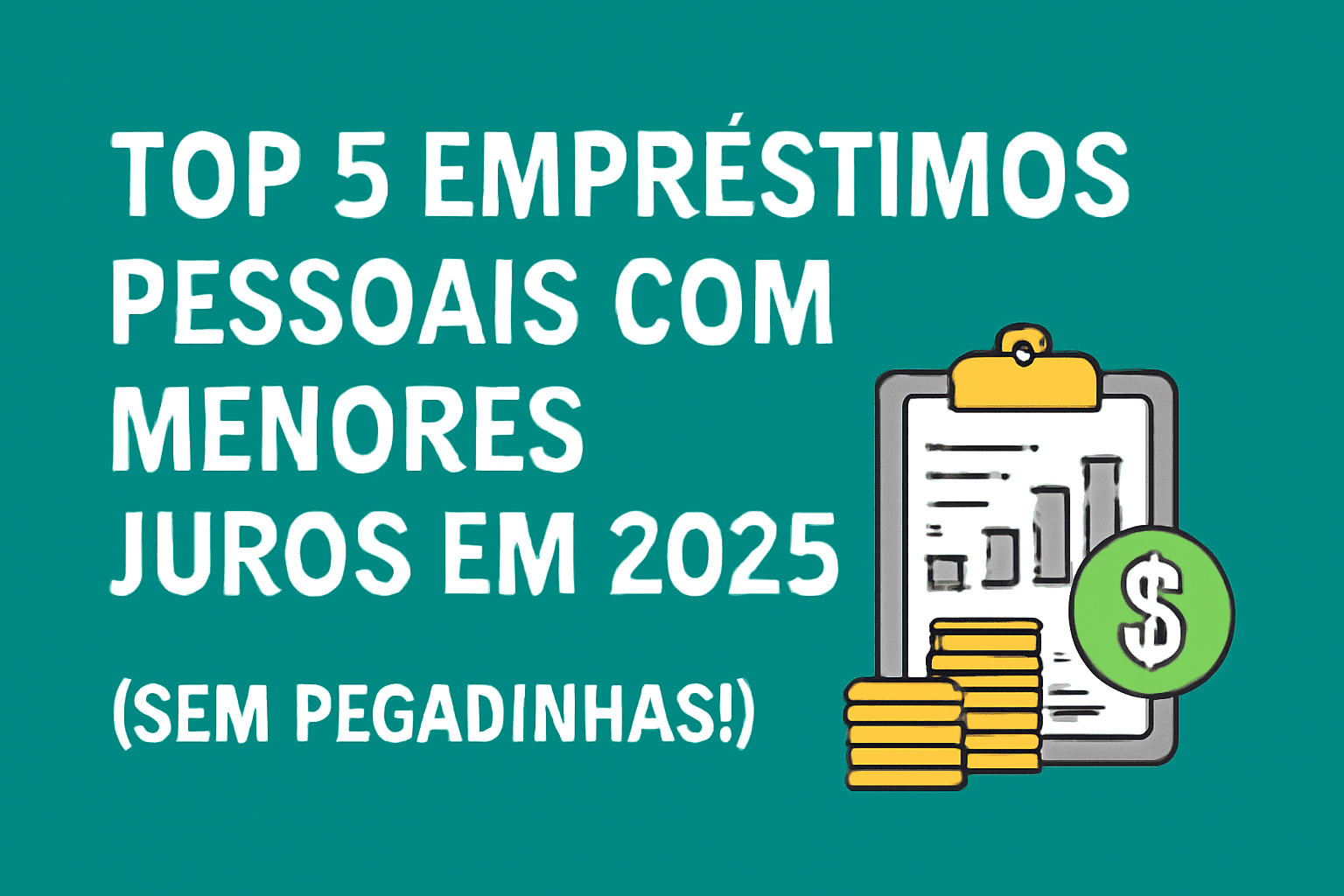 Top 5 Empréstimos Pessoais com Menores Juros em 2025 (Sem Pegadinhas!)