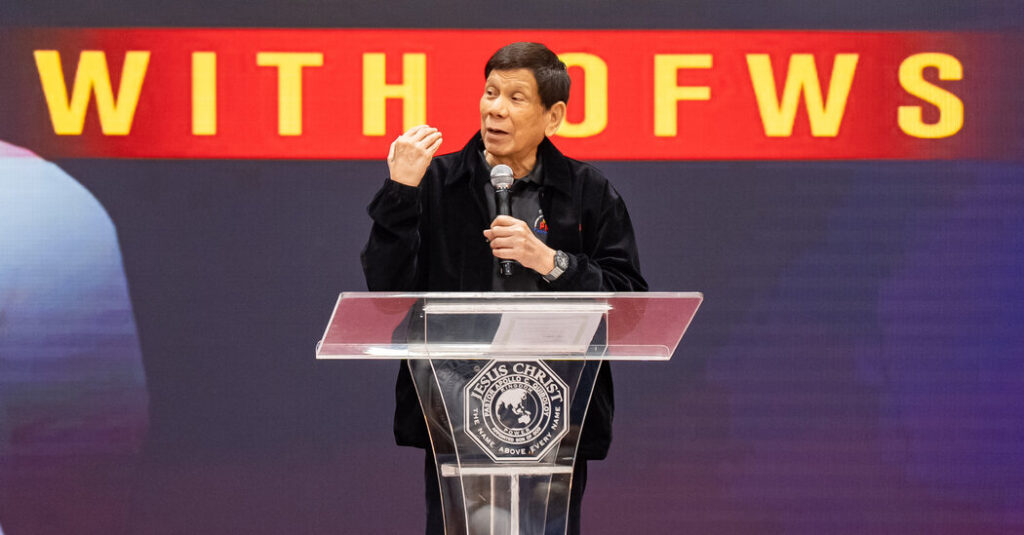 O ex-presidente das Filipinas, Duterte, preso sob mandado de ICC